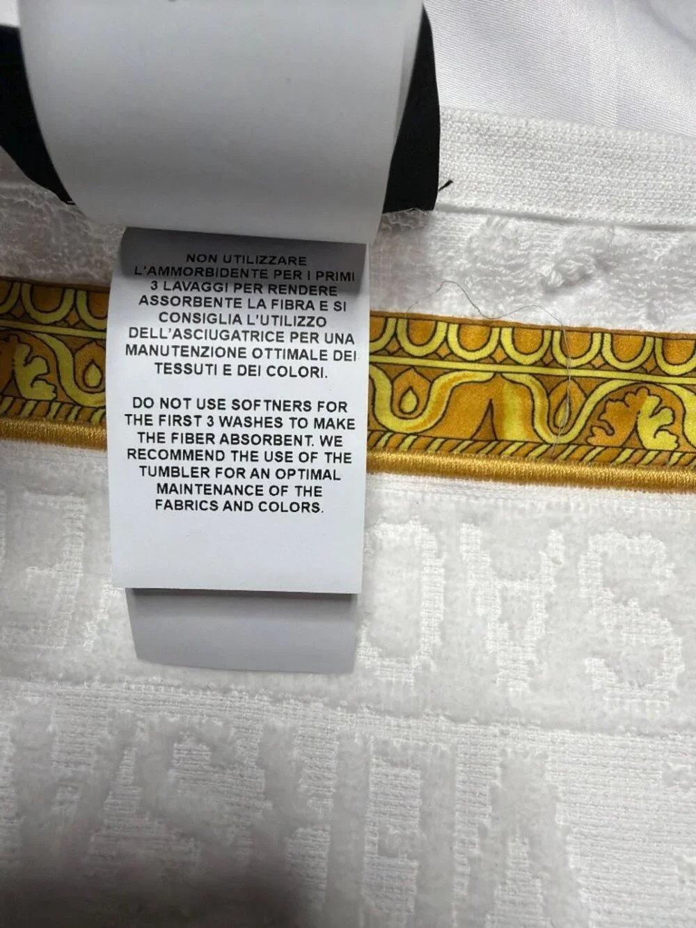 NWT Versace I ♡ Baroque Guest Towel White Size 40x60cm